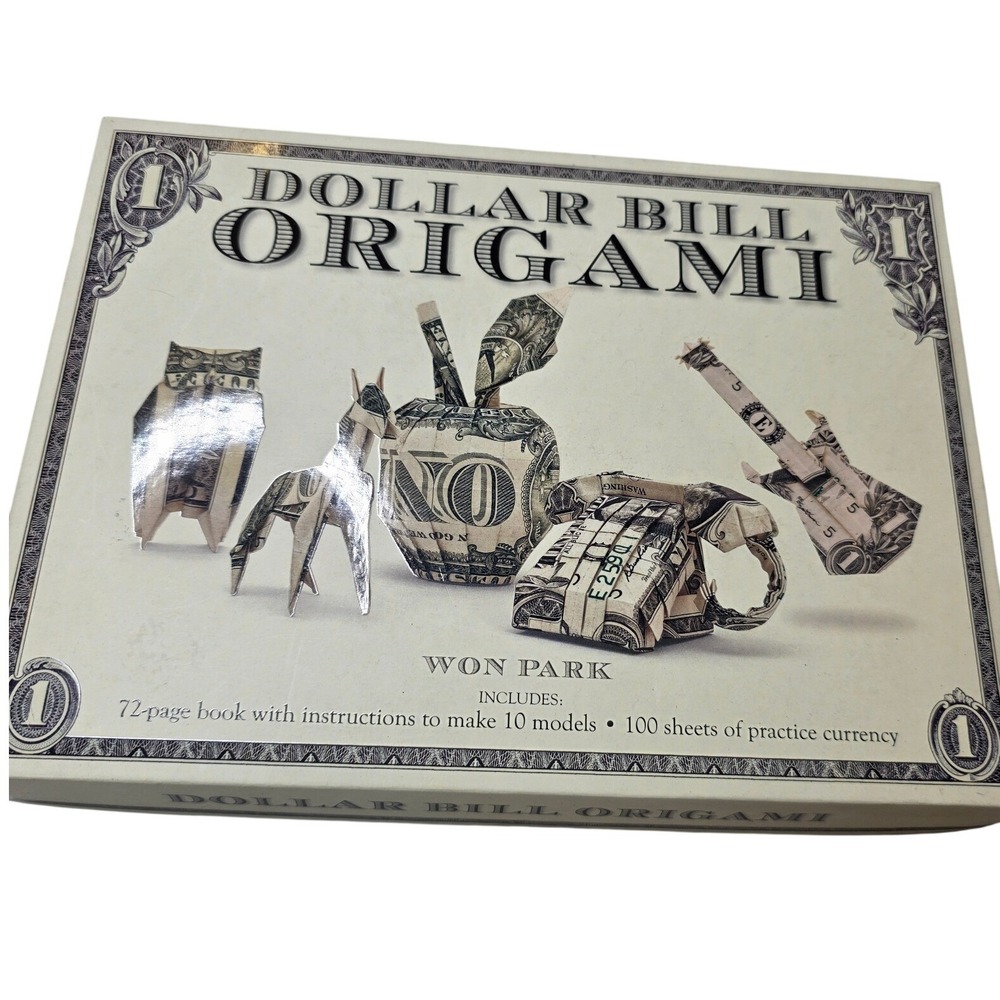 Dollar Bill Origami Kit Won Park 100 Practice Sheets & Money Origami DVD Book G3
